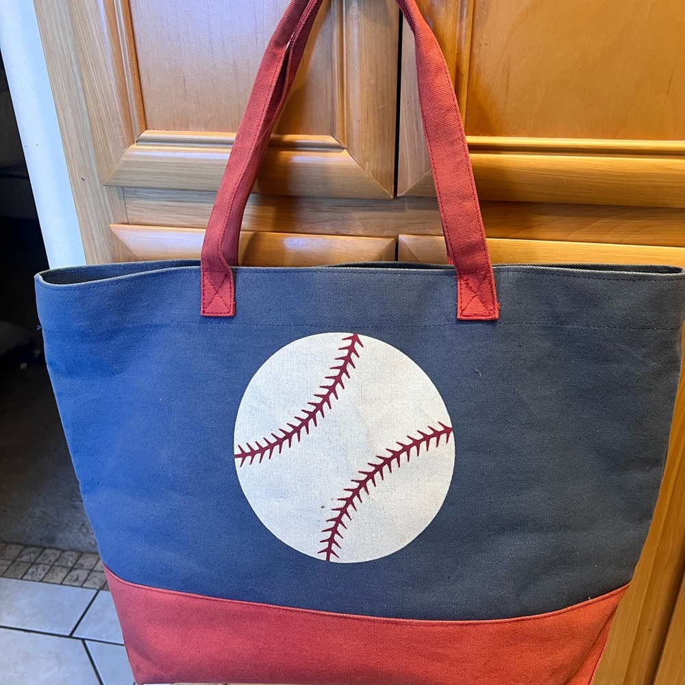 Baseball Canvas Tote Bag